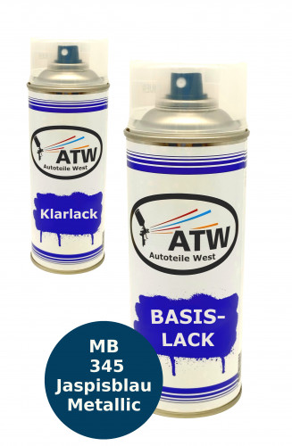 Autolack für Mercedes Benz 345 Jaspisblau Metallic +400ml Klarlack Set